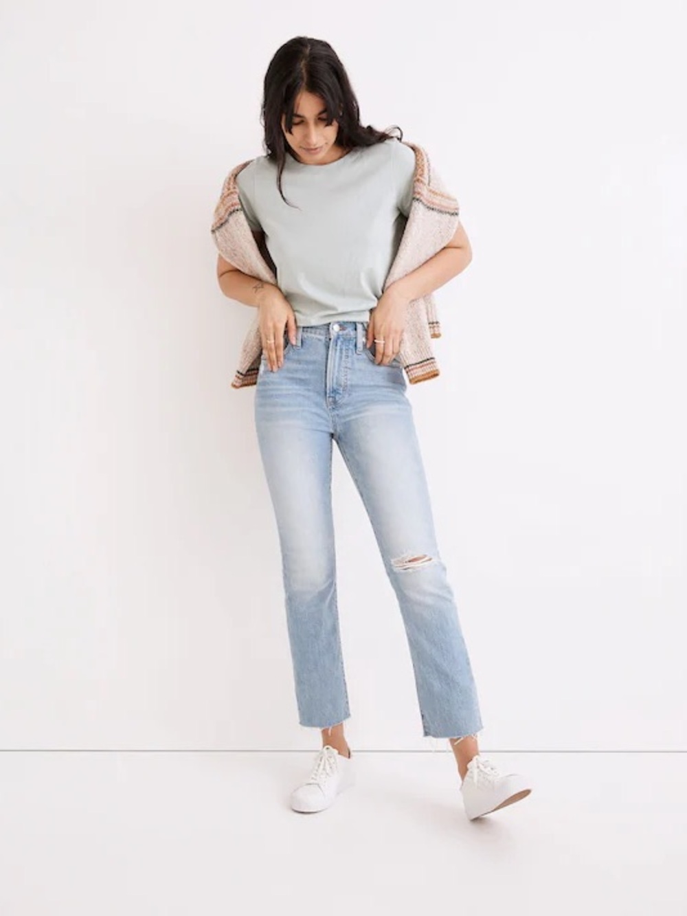 Madewell Perfect Vintage Jeans in Coney Wash - Destroyed Edition Size 25